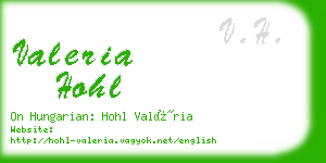 valeria hohl business card